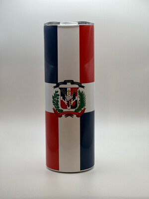 Santo Domingo Flag 20oz Skinny Tumbler.