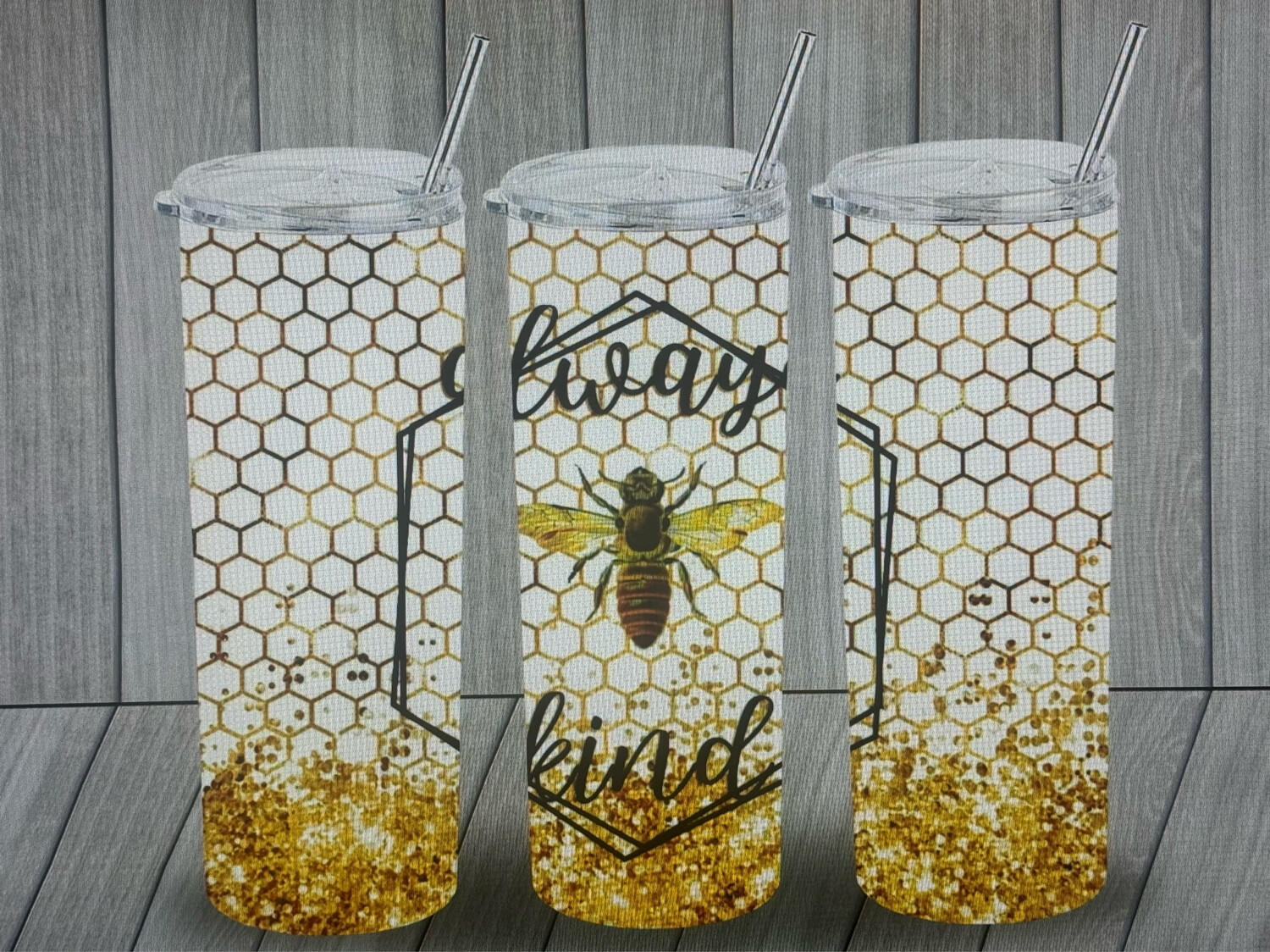 Always Bee Kind 20oz Tumbler Cup.