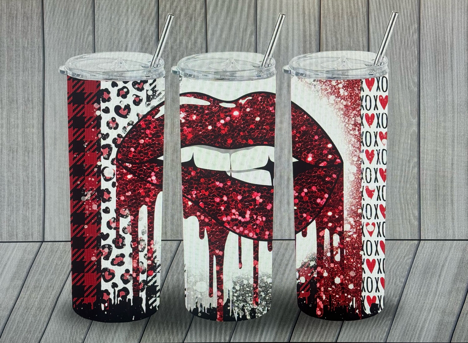 Valentine Lips 20oz Tumbler Cup.