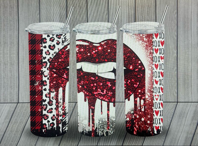 Valentine Lips 20oz Tumbler Cup.