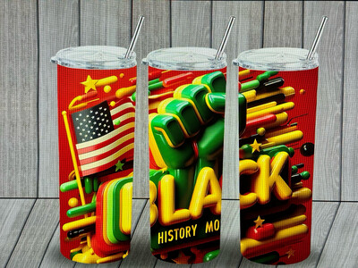 20oz Black History Month Tumbler Cup.