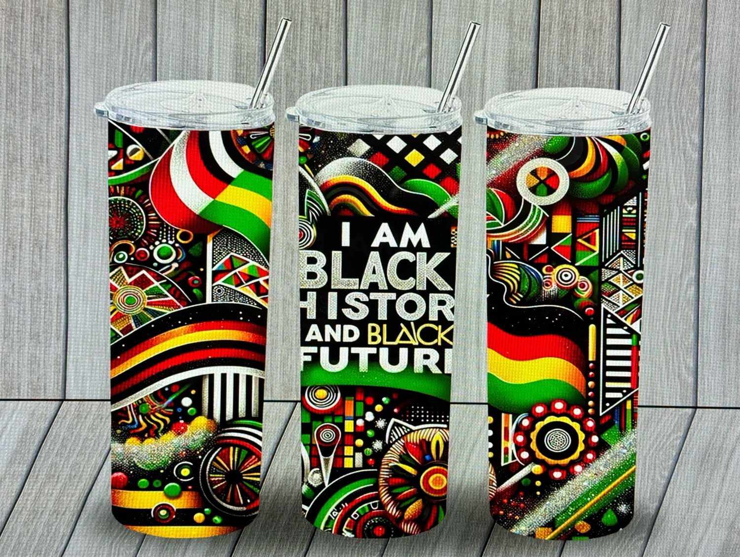 20 oz I Am Black History And Black Future Tumbler Cup.