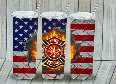 20 oz Fire Rescue Tumbler Cup.