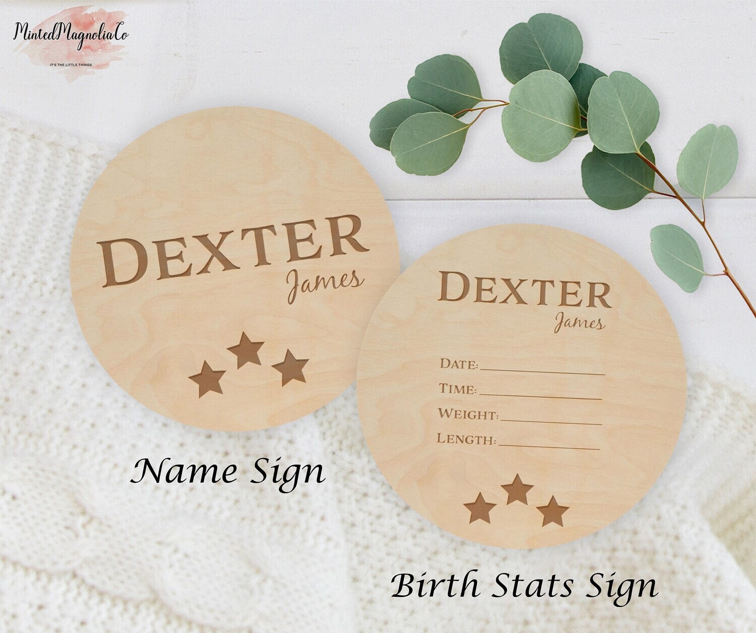 Personalized Patriotic Stars Birth Stats Sign, Baby Name Birth Announcement Sign, Custom Birth Sign,  Personalized Birth Announcement Sign