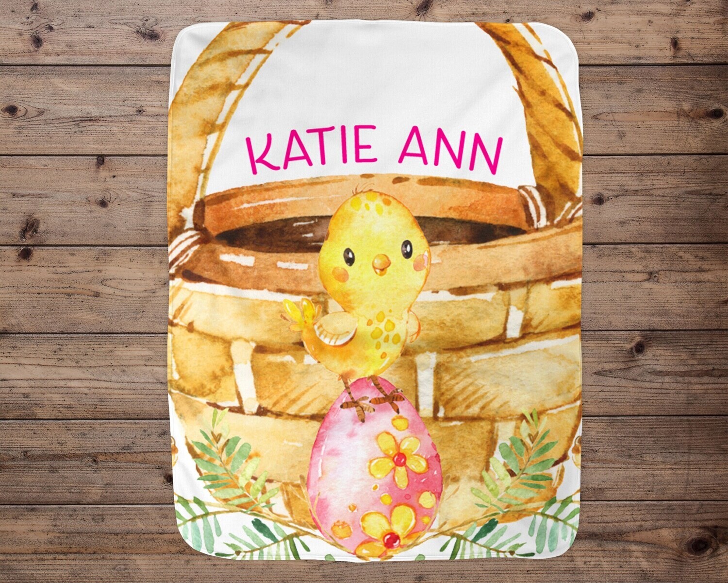 Custom Baby Blanket, Easter Basket Stuffer, Easter Baby Blanket, Baby Gift, Easter Basket , Girl Blanket, Chick Blanket, Easter Gift, Easter