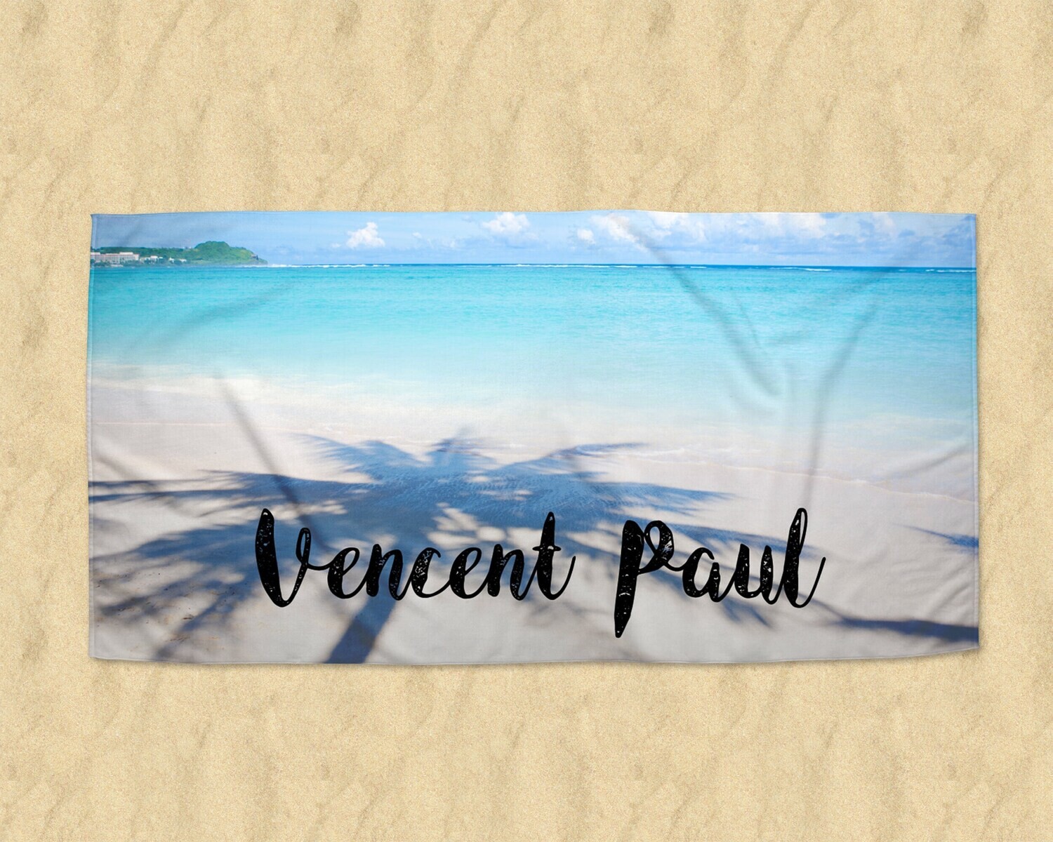 Personalized Beach Print Name Beach Towel, Boy Beach Towel Gift Idea, Boy Summer, Summer Gift, Teen Beach Idea, Child Name Beach Towel