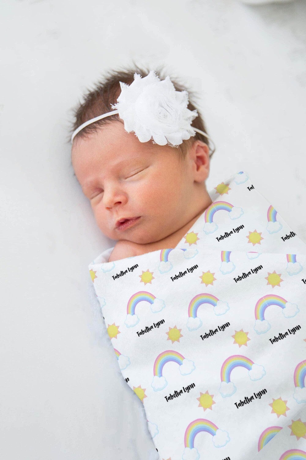 Customized Sunshine Rainbow Baby Baby Girl Rainbow Swaddle Blanket Gift Idea, Baby Swaddle Baby Girl, Newborn Baby Name Swaddle Photo Prop