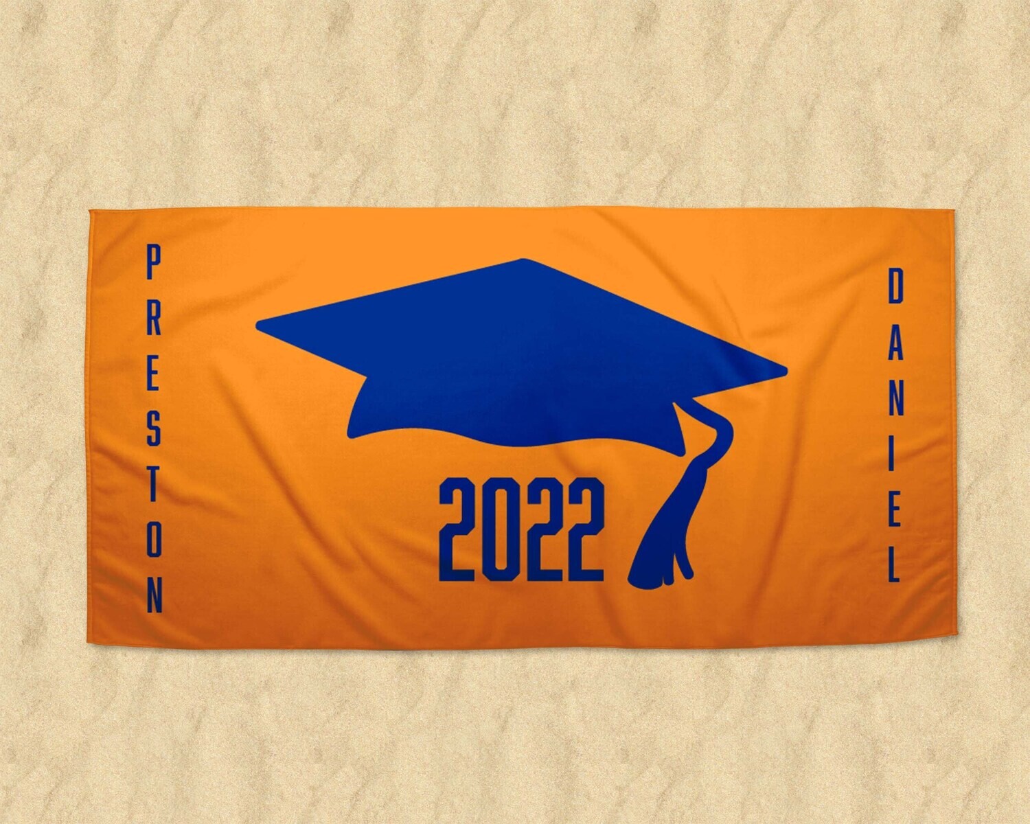 Personalized Graduation Name Beach Towel, Graduation Beach Towel Gift Idea, College Beach Gift, Summer Gift, Beach Idea, Graduate Name Towel