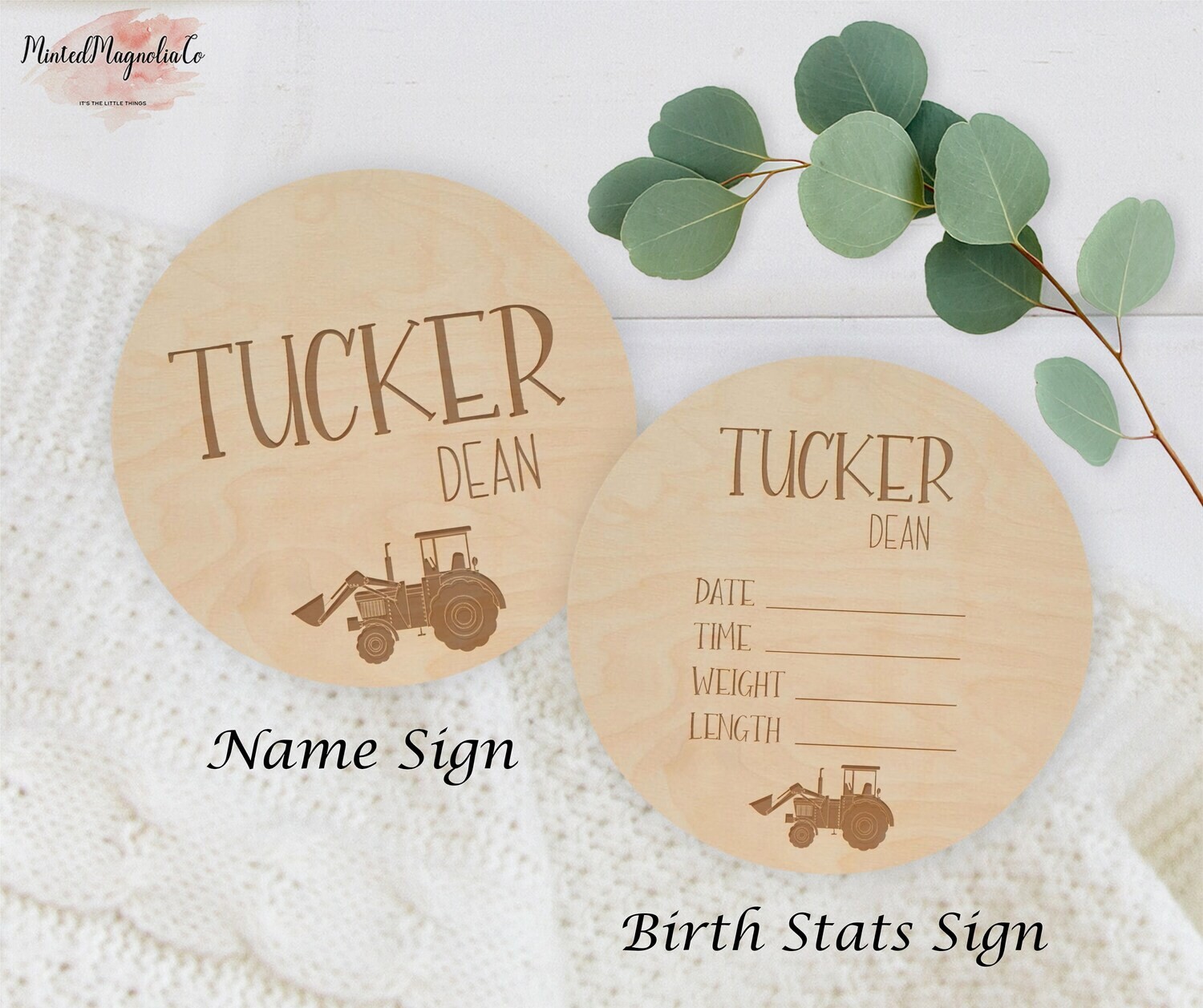Personalized Tractor Birth Stats Sign, Name And Birth Stats Sign, Announcement Sign, Custom Birth Sign, Personalized Birth Announcement Sign