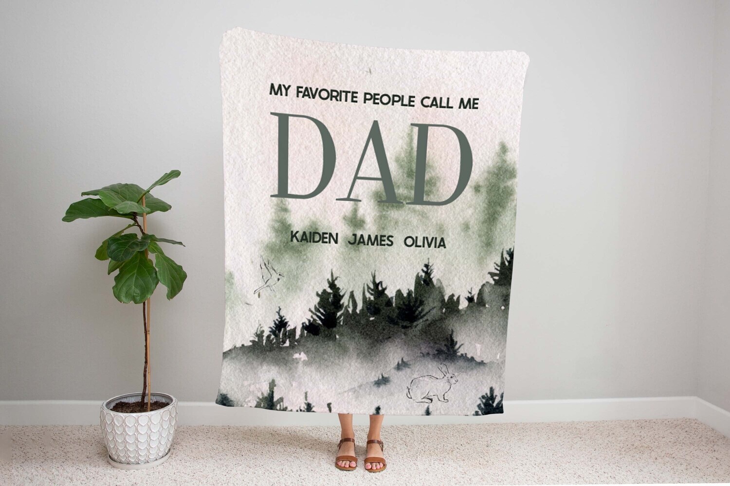 Customized My Favorite People Call Me Dad Woods Blanket, Dad Or Grandfather Gift, Fathers Day Gift, Christmas Gift For Dad, Dad Birthday