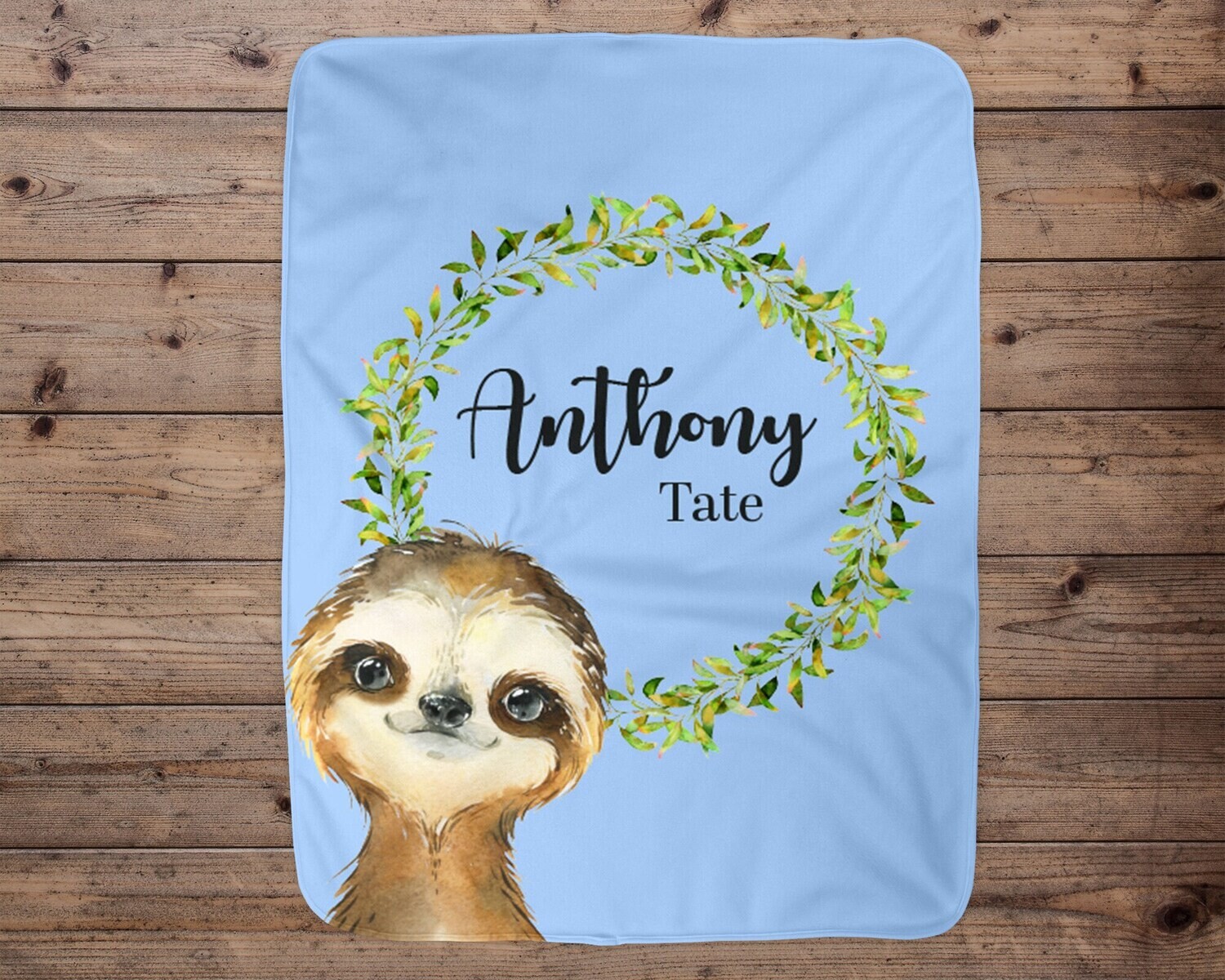 Custom Baby Blanket, Baby Blanket, Name Baby Blanket, Sloth Baby Gift, Minky Baby, Sloth, Jungle, Blanket, Baby Gift, Baby Boy, Boy, Soft