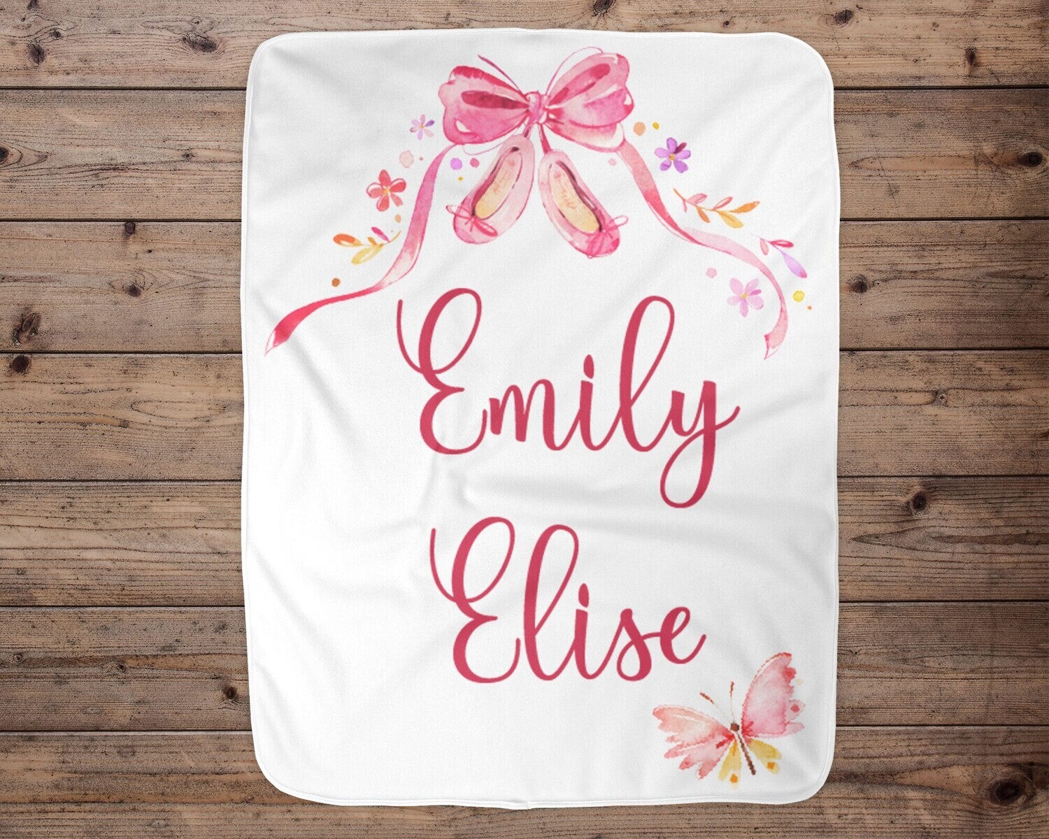 Personalized Baby Girl Blanket, Baby Blanket, Name Baby Blanket, Girl Baby Gift, Ballerina, Swaddle Blanket, Blanket Girl, Girl, Customized