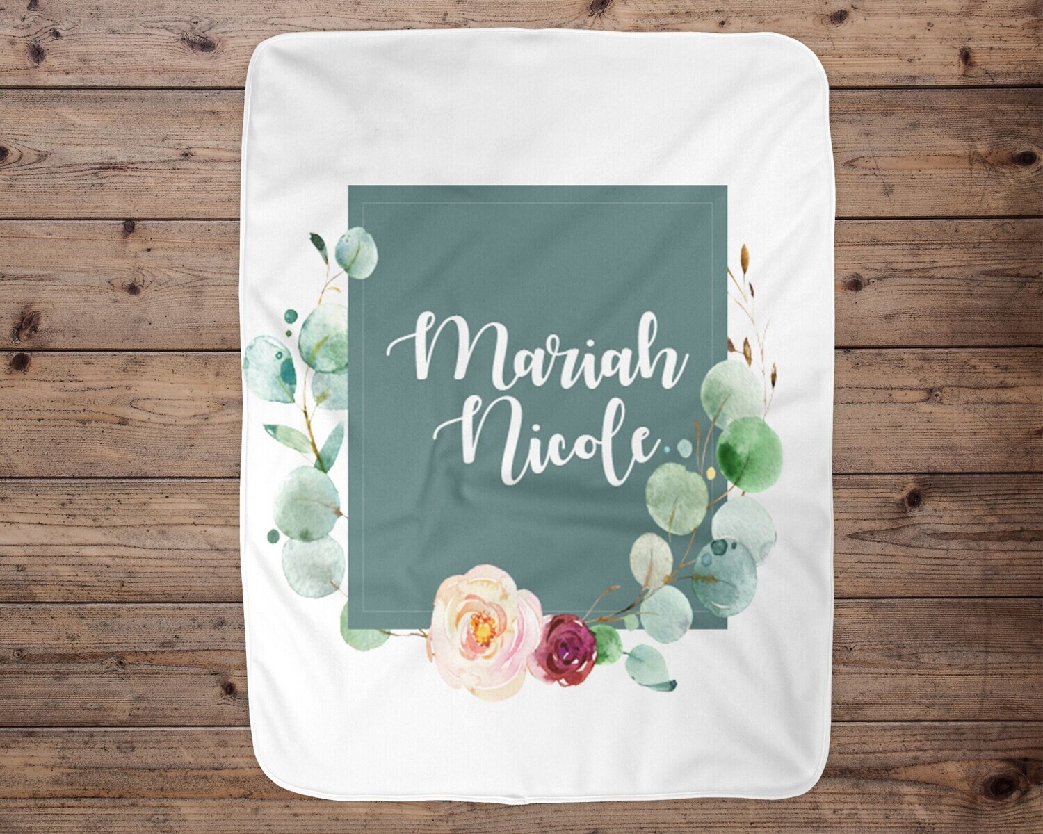 Personalized Baby Girl Blanket, Baby Blanket, Name Baby Blanket, Girl Baby Gift, Floral, Swaddle Blanket, Blanket Girl, Girl, Customized