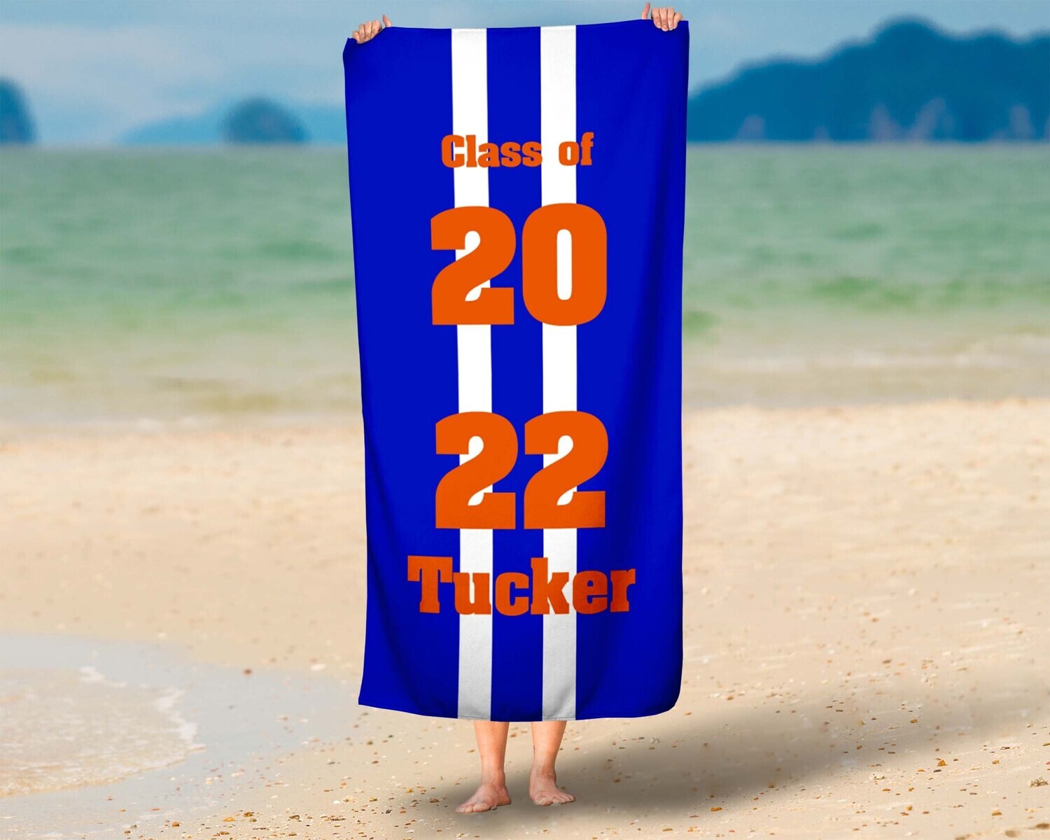 Personalized Graduation Name Beach Towel, Graduation Beach Towel Gift Idea, College Beach Gift, Summer Gift, Beach Idea, Graduate Name Towel