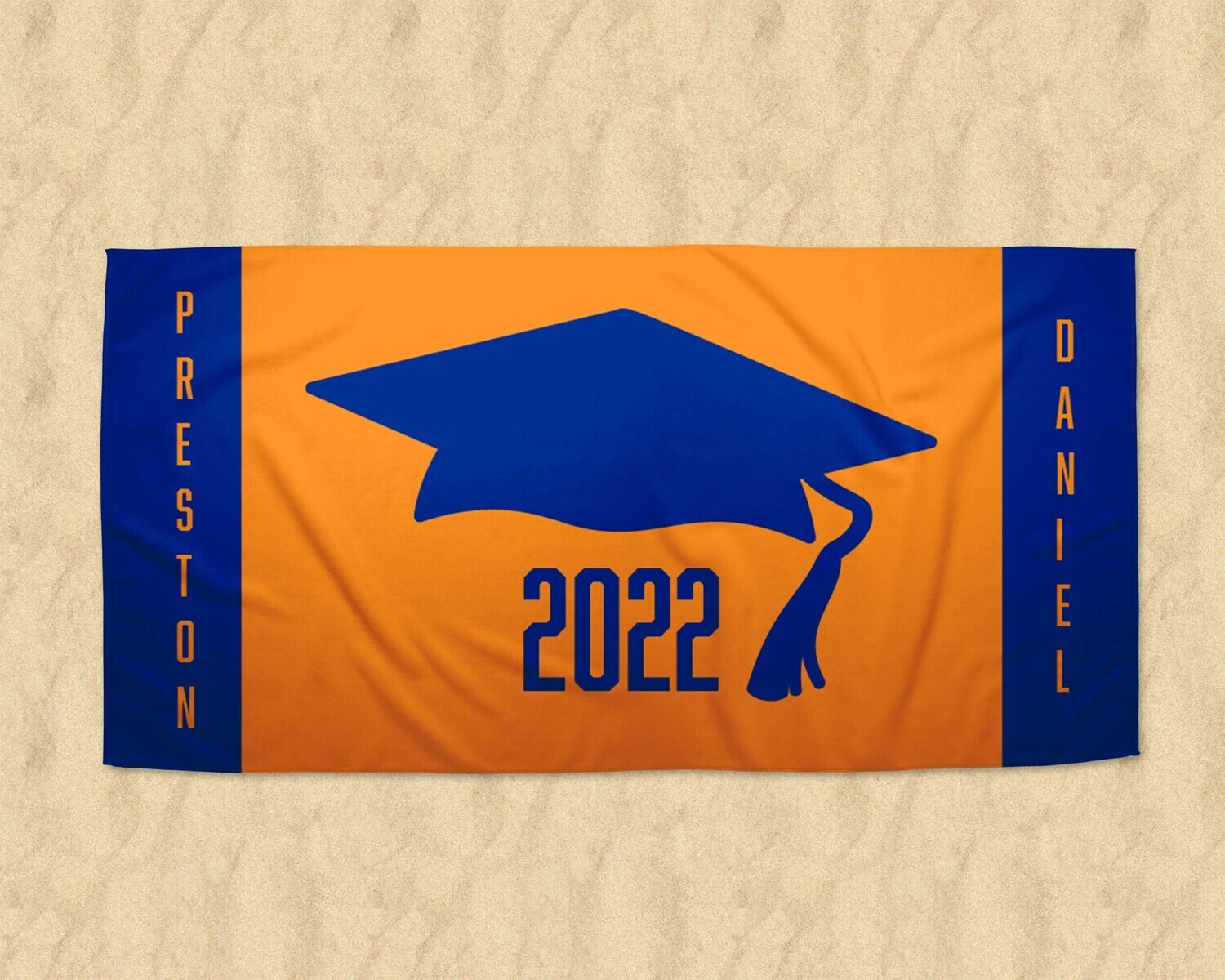 Personalized Graduation Name Beach Towel, Graduation Beach Towel Gift Idea, College Beach Gift, Summer Gift, Beach Idea, Graduate Name Towel