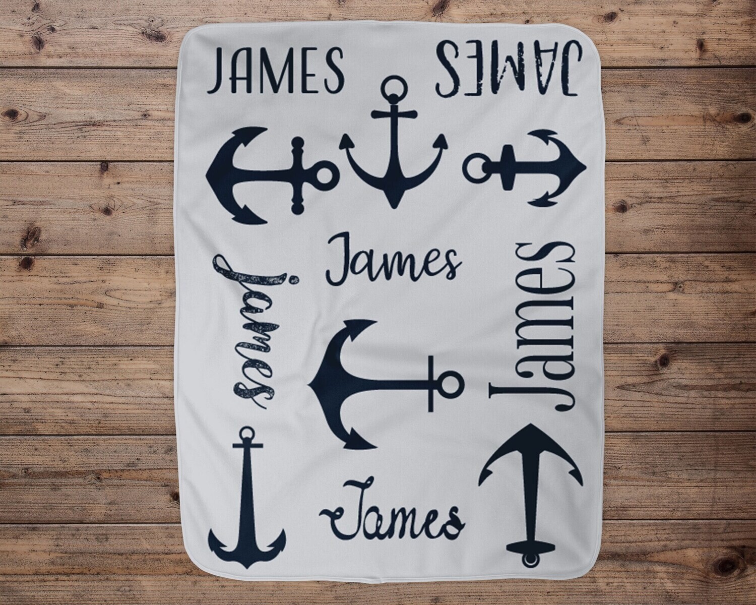Custom Baby Blanket, Baby Blanket, Name Baby Blanket, Navy Baby Gift, Minky Baby, Nautical Blanket, Anchor Blanket, Baby Gift, Baby Boy, Boy