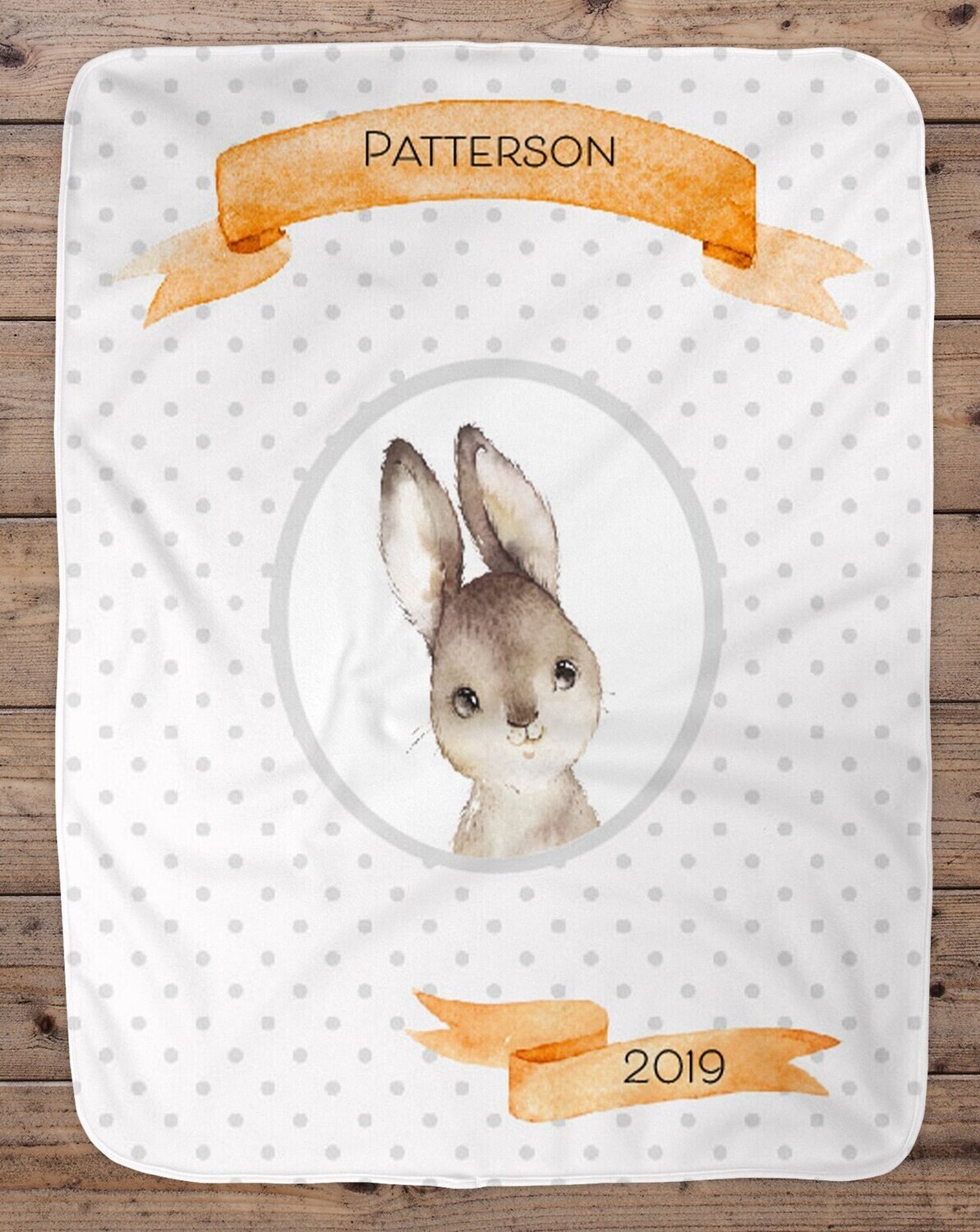 Custom Baby Blanket, Baby Blanket, Name Baby Blanket, Unique Baby Gift, Minky Baby, Polka-Dot Blanket, Rabbit Blanket, Easter Gift, Easter