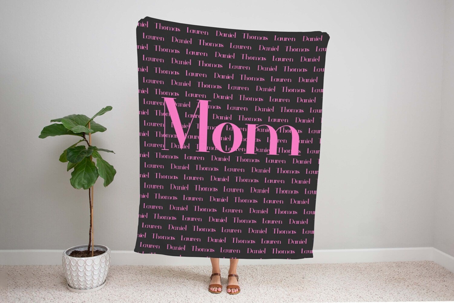 Customized Pink Mother Blanket, Mothers Day Gift, Mom Gift, Mom Blanket, Gift For Mom, Personalized Mom Blanket, Custom Name Blanket, Gift