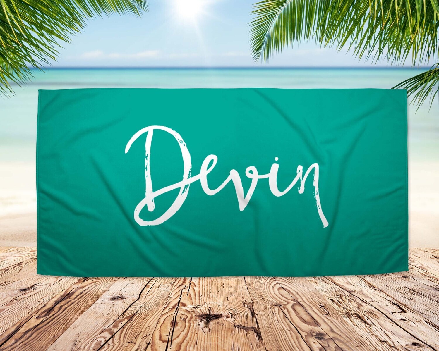 Personalized Blue Print Name Beach Towel, Boy Beach Towel Gift Idea, Boy Summer, Summer Gift, Teen Beach Idea, Child Name Beach Towel