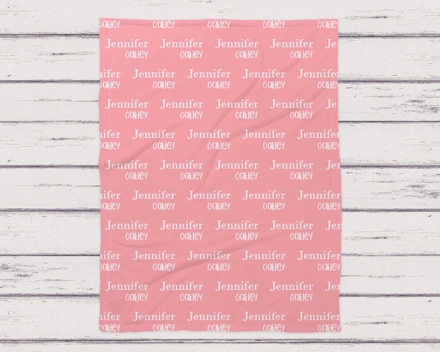 Personalized Pink Name Blanket Gift Idea, Baby or Toddler Gift Idea, Customized Minky Watercolor Name Blanket Gift, Baby Shower Gift Idea