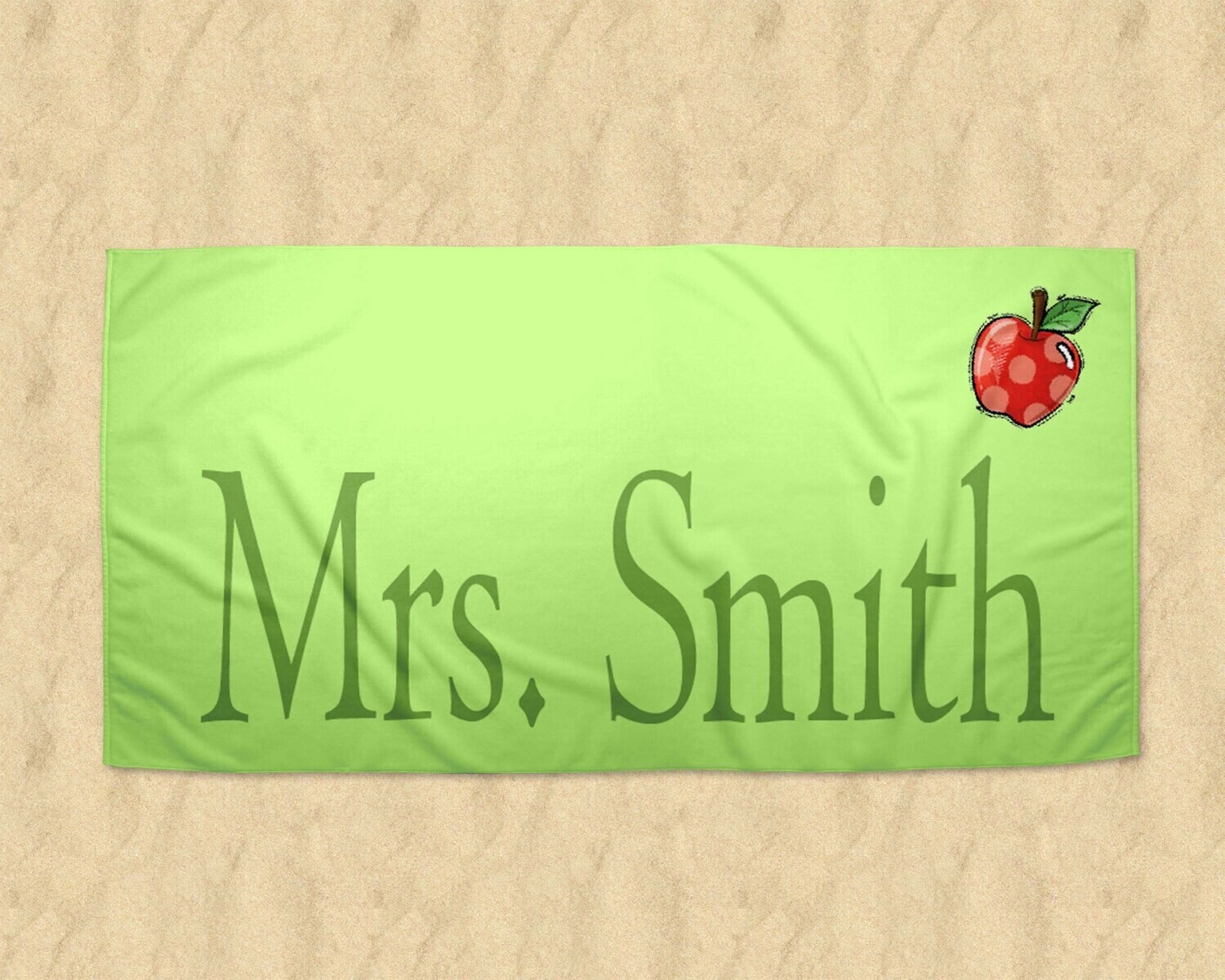 Personalized Teacher Appreciation Beach Towel, End Of Year Teacher Gift, Teacher Summer Gift, Customized Teacher Towel For Summer Vacation