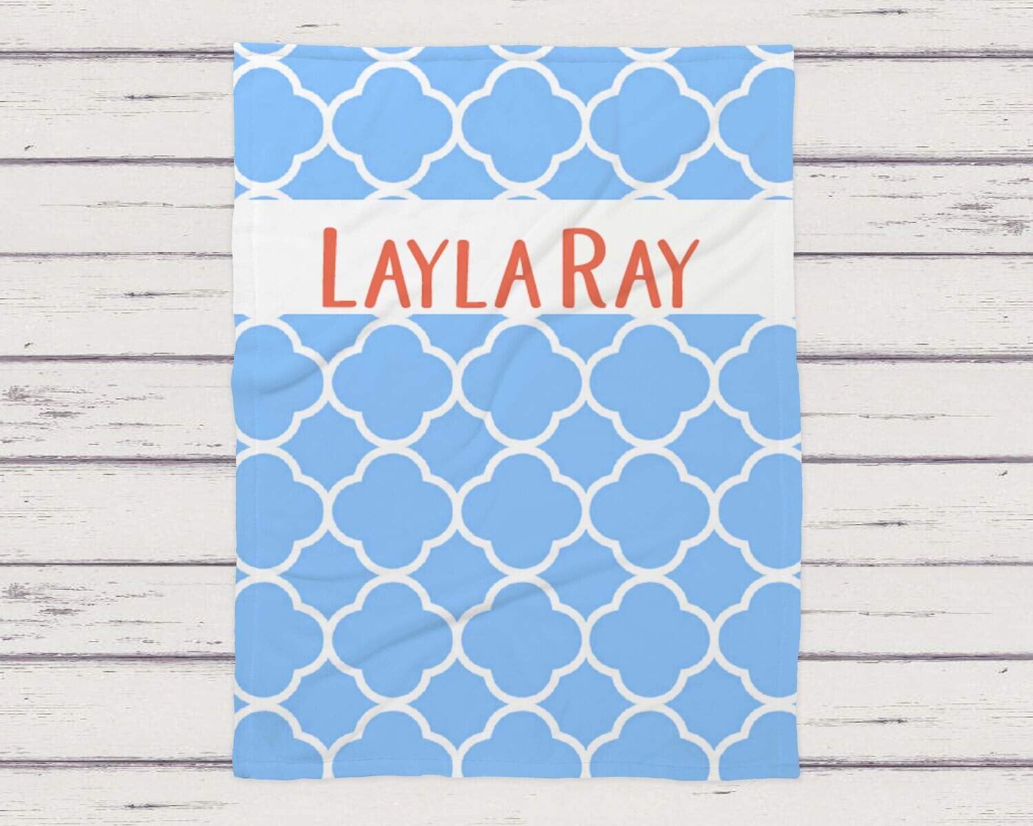 Personalized Baby Girl Blanket, Baby Blanket, Name Baby Blanket, Girl Baby Gift, Swaddle Blanket, Blanket Girl, Girl, Blue and Orange, Baby