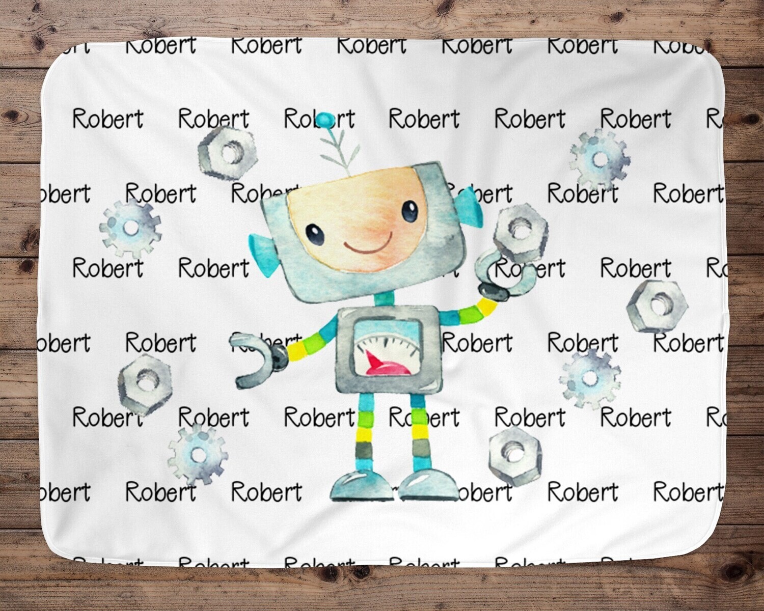 Custom Robot Baby Blanket, Baby Blanket, Name Baby Blanket, Robot Baby Gift, Robot Boy, Blanket, Baby Gift, Baby Boy, Science, Personalized