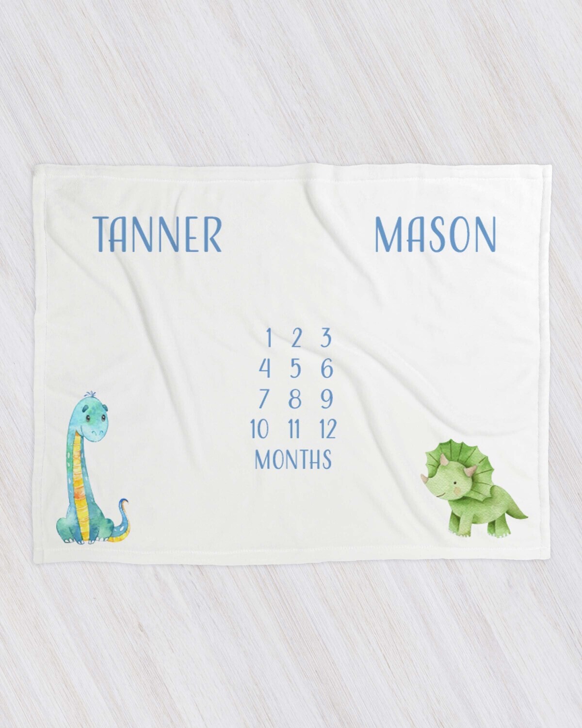 Dinosaur Twin Milestone Blanket, Dinosaur Baby, Custom Blanket, Milestone Blanket Boy, Name Baby Blanket, Baby Boy Gift, Twin Photo Prop