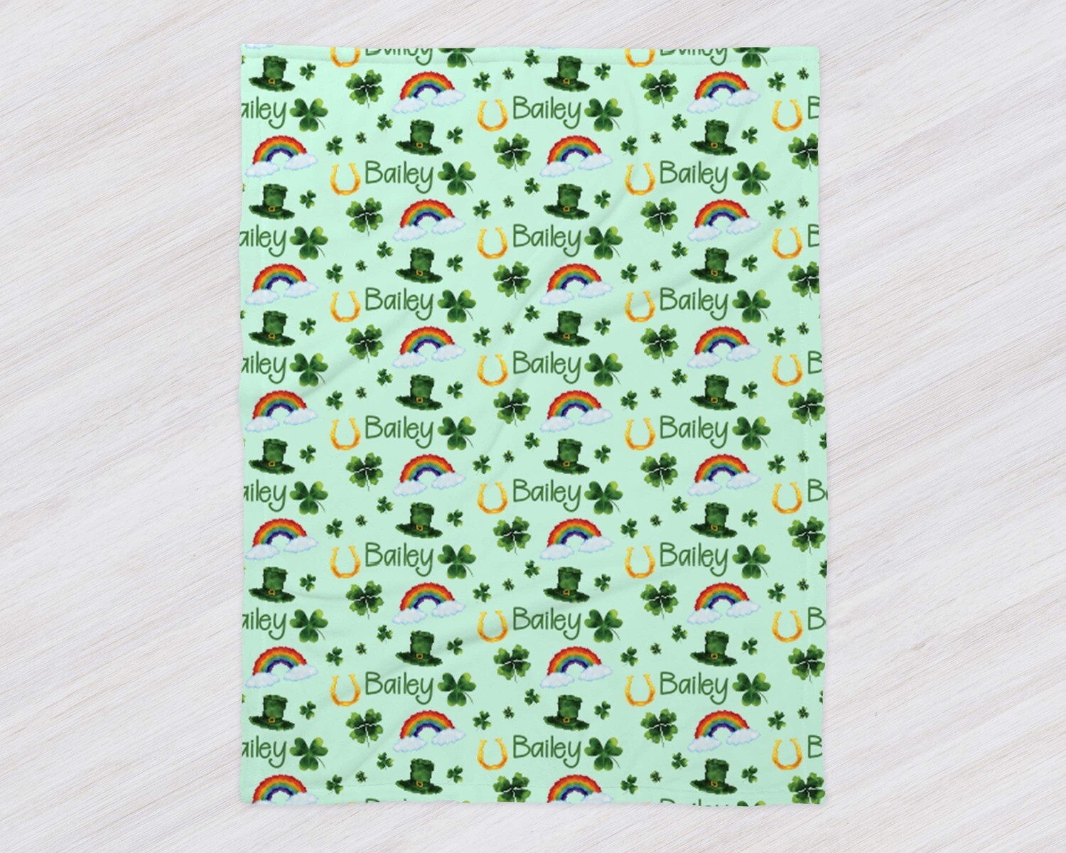 Personalized St Patrick&#39;s Day Pattern Blanket, Saint Patrick&#39;s Day Gift Idea, Irish Baby Blanket, St. Patrick&#39;s Day Baby Blankets, Holiday