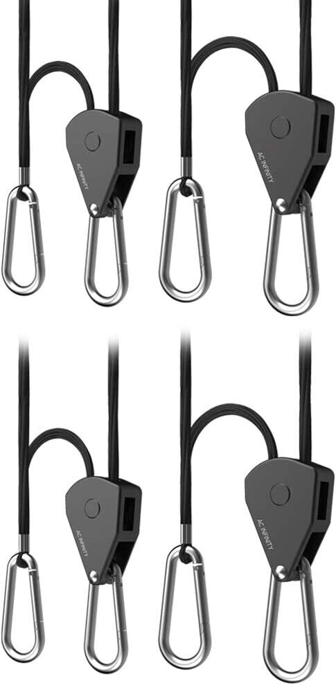 AC Infinity: Heavy Duty Ratchet Light Hanger-2/pk