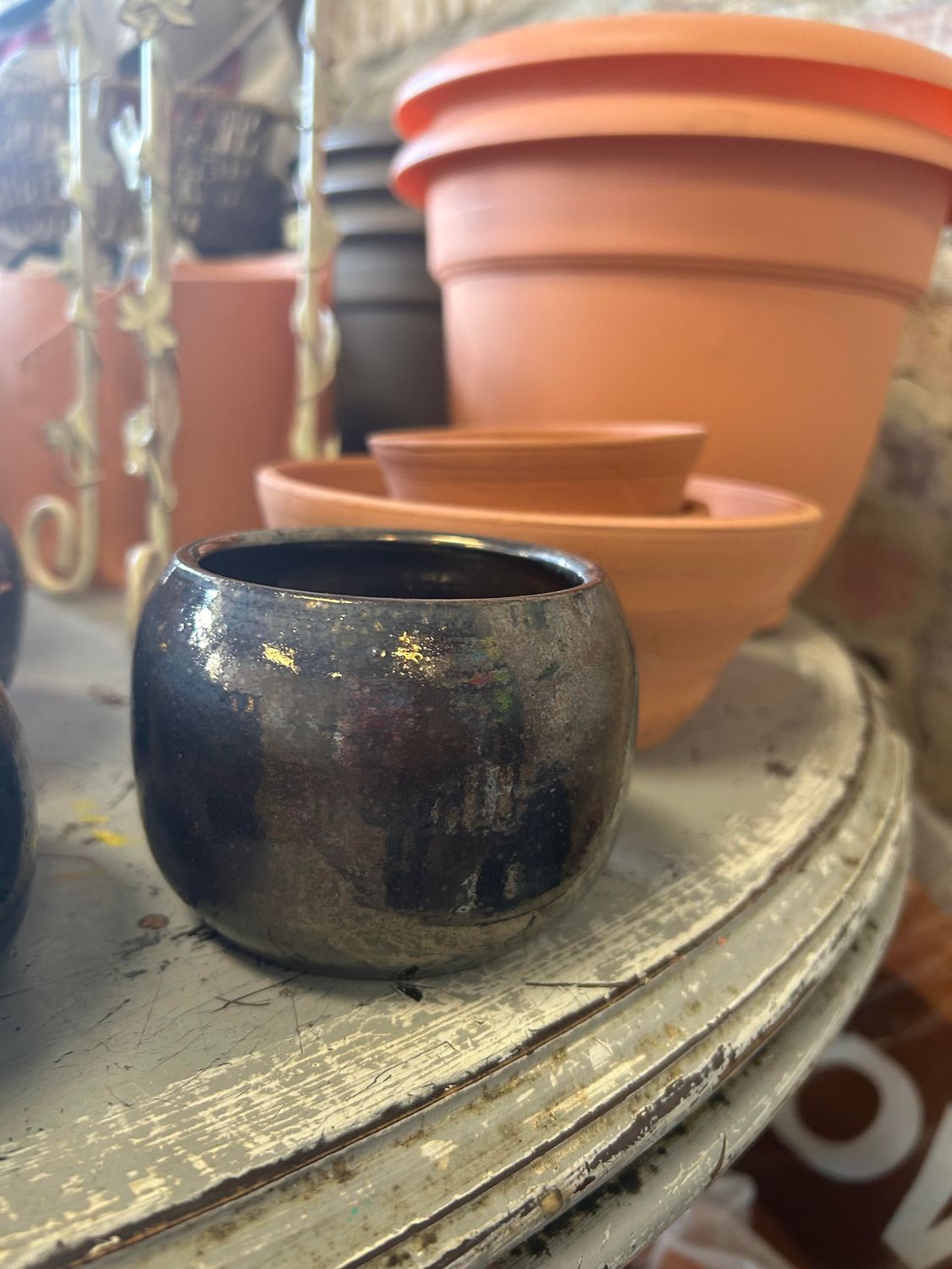 Sam's Pottery: 009 Metalic glaze 4inch