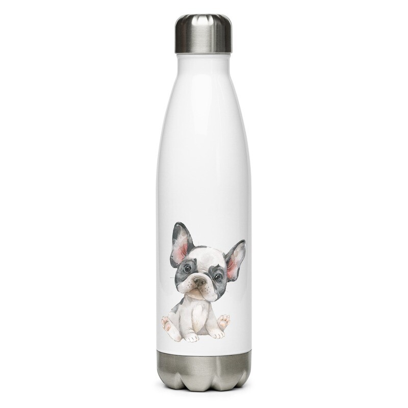 French Bulldog No 5 Stainless steel water bottle