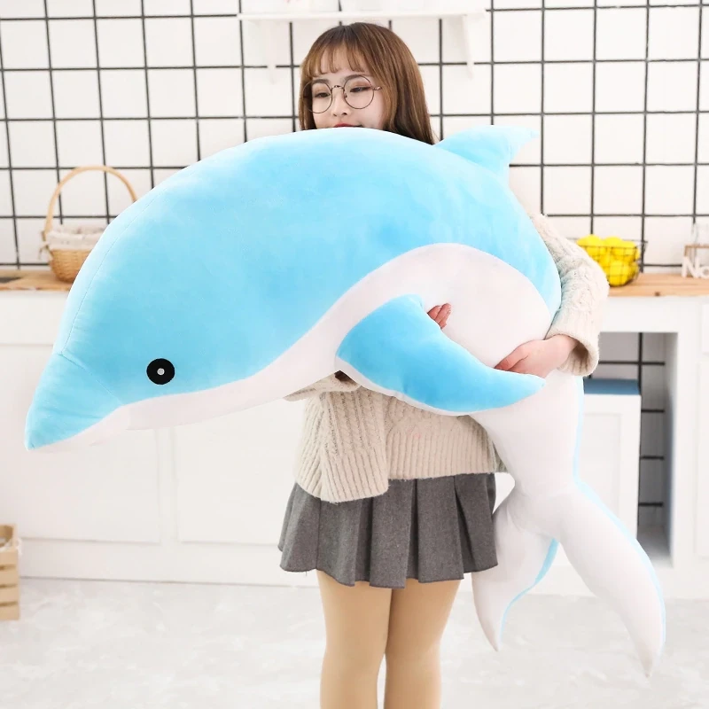 Large Kawaii Dolphin Plush Toys Pillow