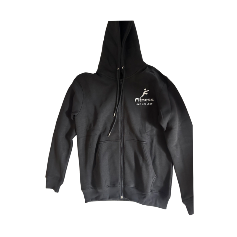 Fitness Unisex Premium Hoodie Long Sleeve, 100% Cotton Made In UK