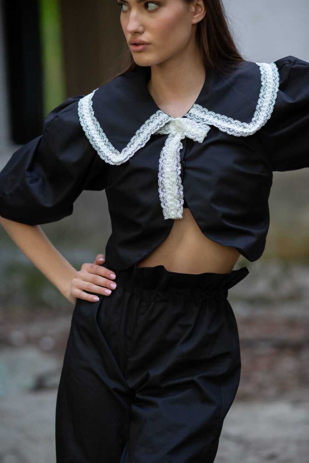 BLUZA-TOP OD PUPLINA