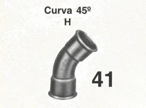 CURVA 45º H/H GALVANIZADO FIGURA 41