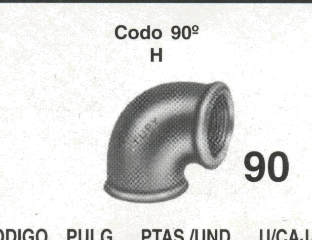 CURVA 90º H/H GALVANIZADO FIGURA 90