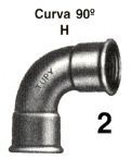 CURVA 90º HEMBRA/HEMBRA, Medida: 1/2"