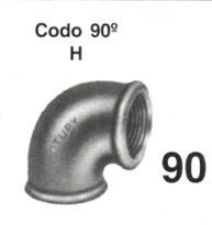 CURVA 90º HEMBRA/HEMBRA