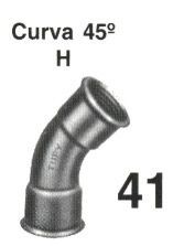 CURVA 45º HEMBRA/HEMBRA