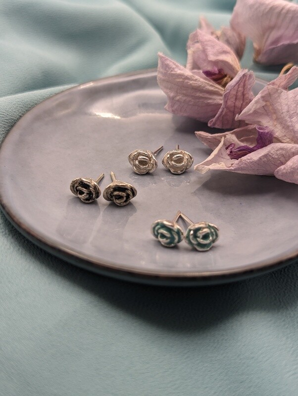 Rosa, pendientes