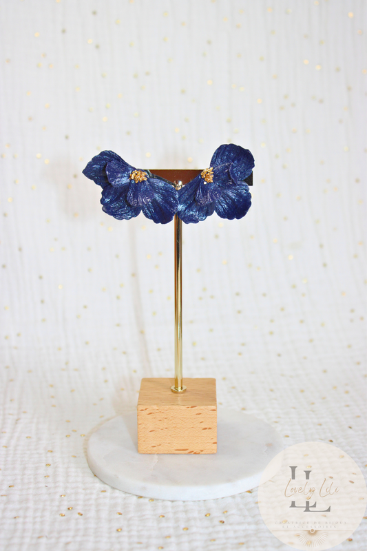 BO Half Flower Lili Bleu Nuit Scintillant