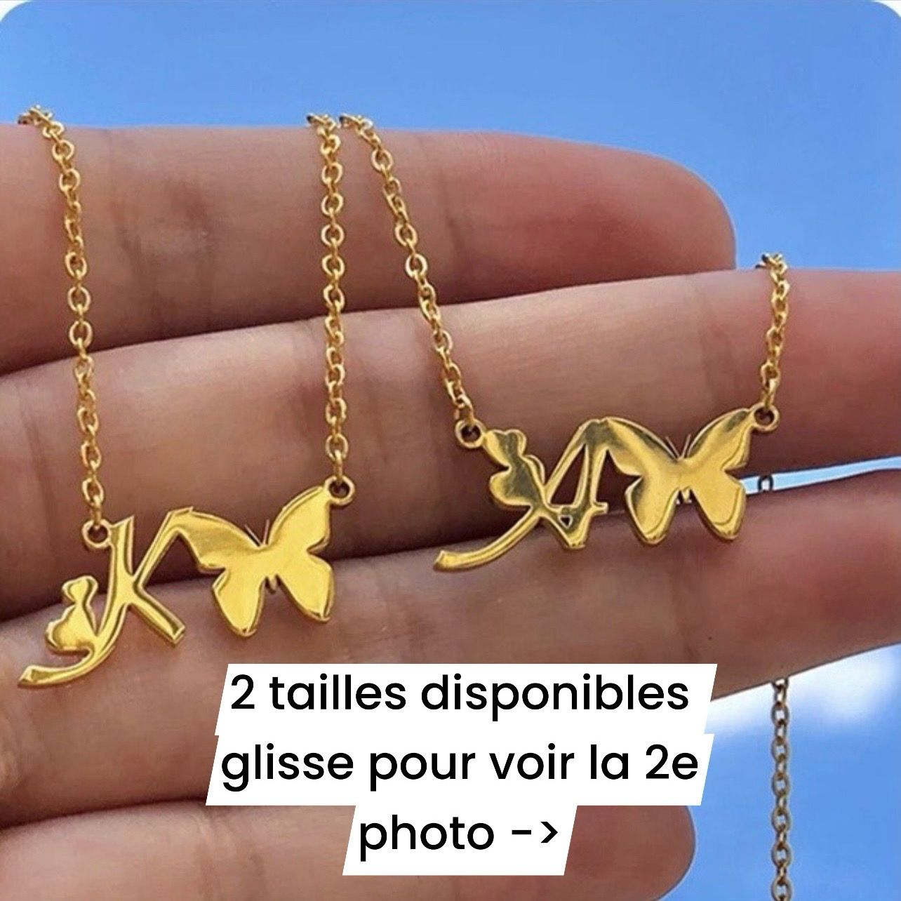 Butterfly Letter necklace 🦋