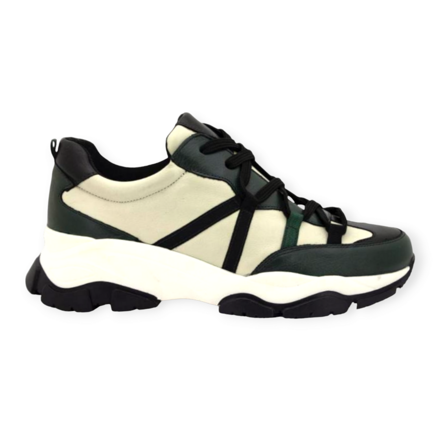 Piesanto
Basket en cuir vert