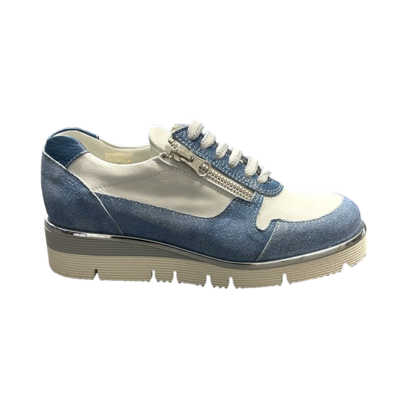 Scolaro E10082 zip blanc/bleu jeans