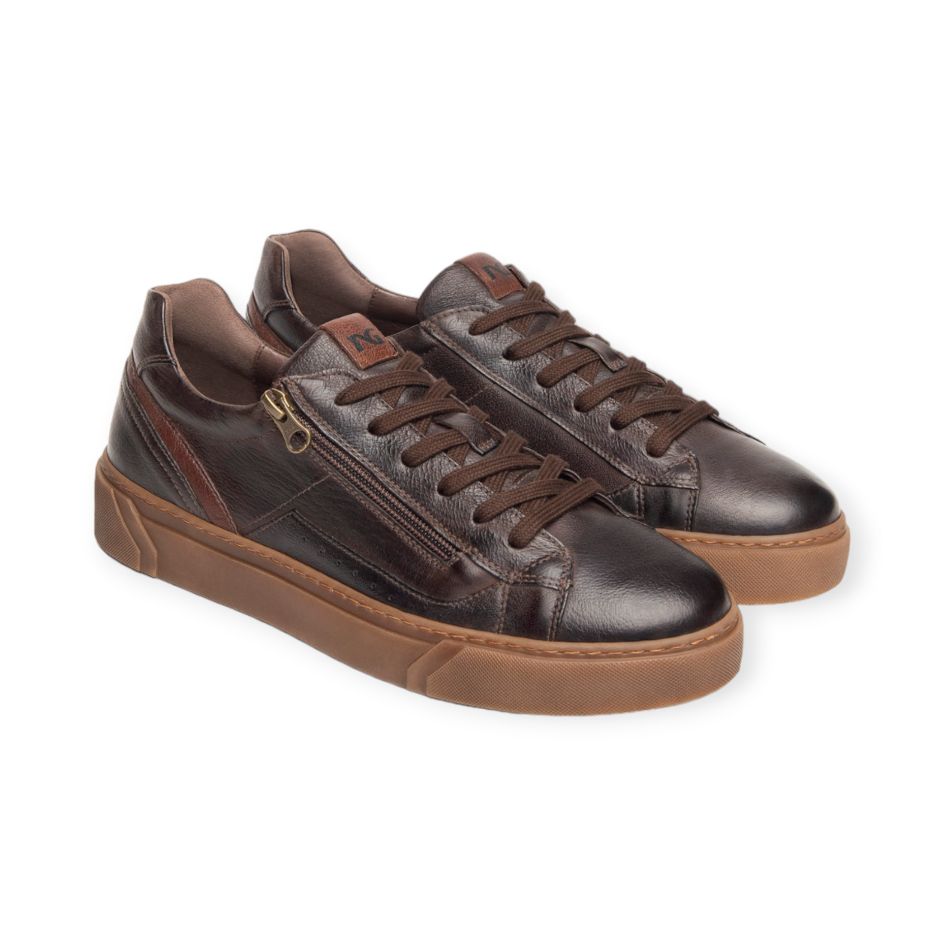 NeroGiardini Sneakers brun zip