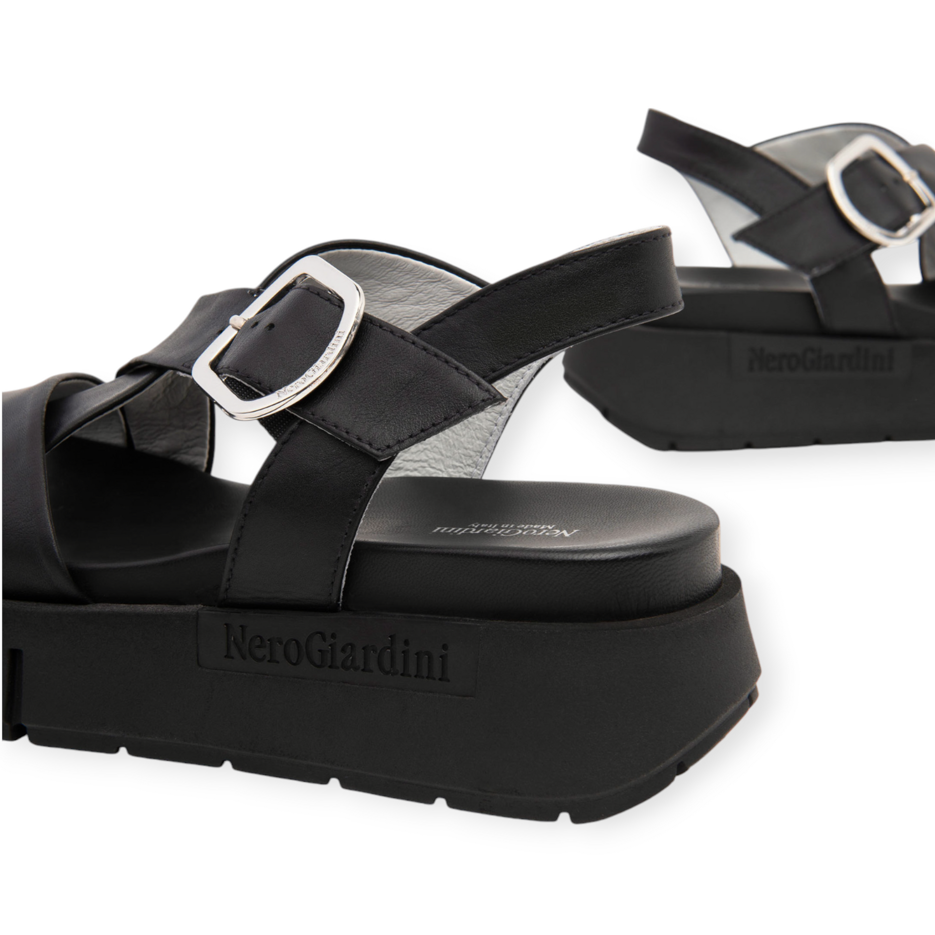 NeroGiardini Sandales lifty cuir noir