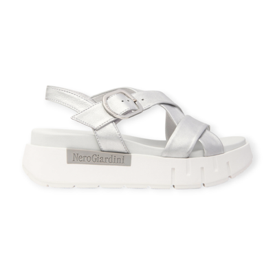 Sandales lifty cuir argenté