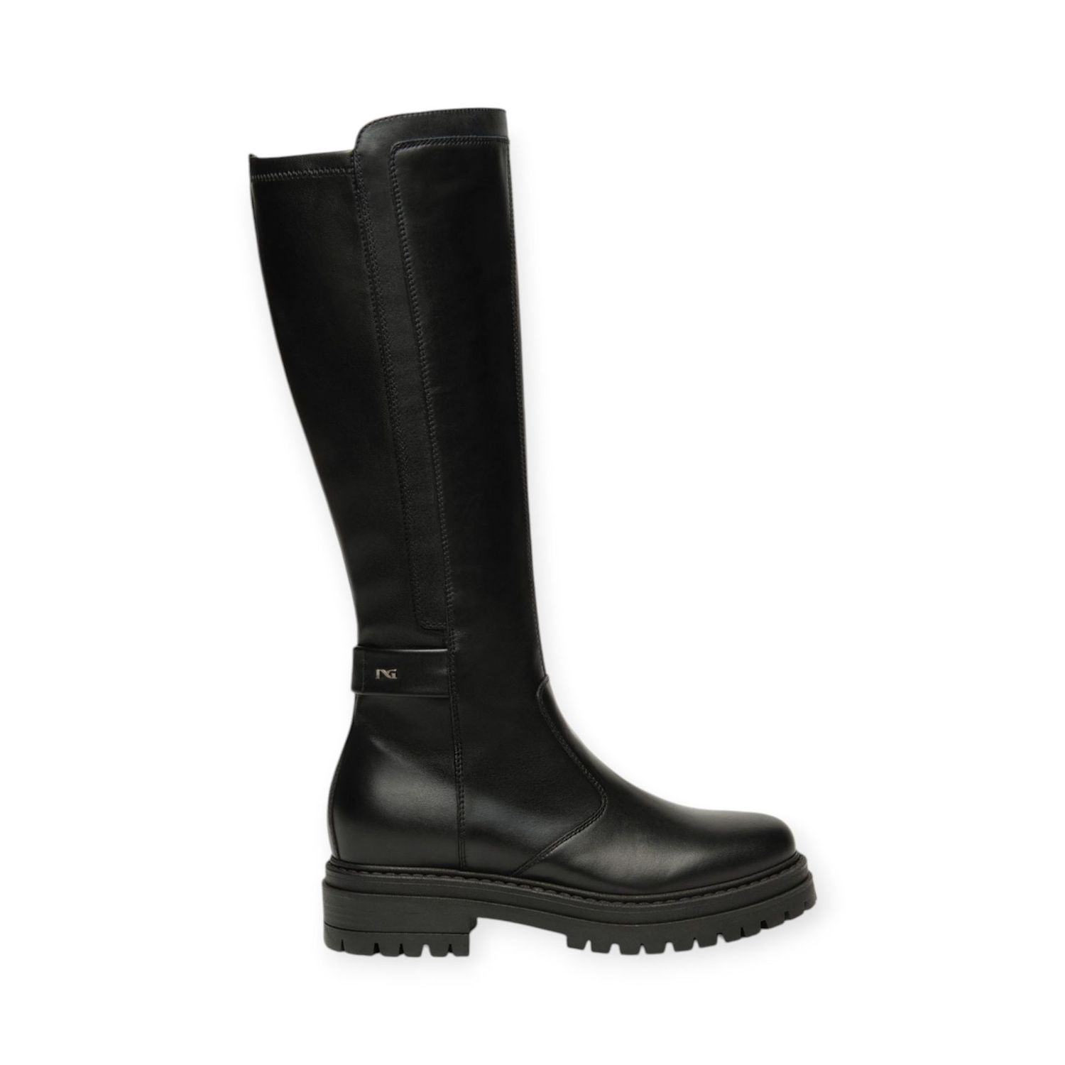 Bottes cuir, élastiques