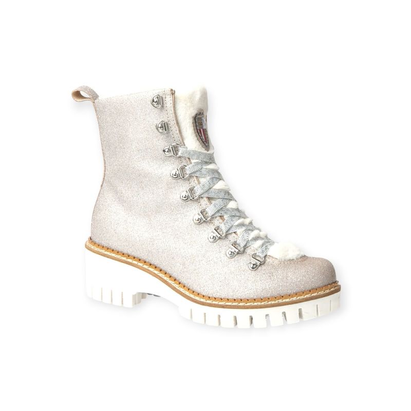 NIS Bottine en cuir pailleté NIS Bottine en cuir pailleté